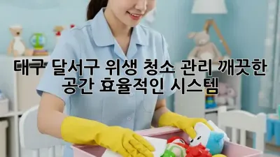 대구 달서구 위생 청소 관리: 깨끗한 공간, 효율적인 시스템